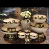 سرویس پذیرایی 4 پارچه لیلیوم ( گل فلزی )